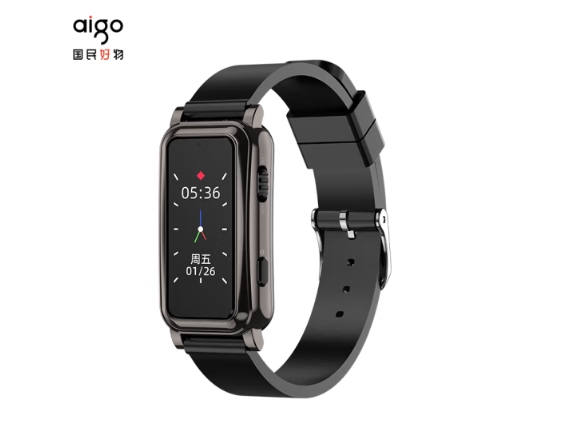 爱国者aigo手表手环式录音笔R6522 32G专业录音器一键录音高清降噪录音 MP3播放器 学习采访会议黑色
